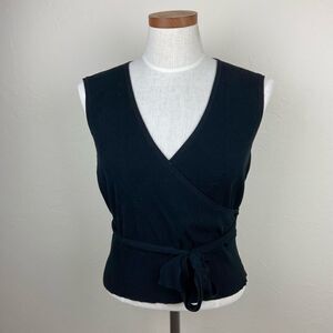 St. John Front-Tie Wrap Tank Top